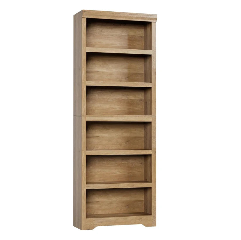 Garvee Libreria Rustica Alta 190,5 cm con 2-6 Ripiani Regolabili, Struttura in MDF Robusta, Elegante, Antiribaltamento, per Soggiorno e Studio, Bianco