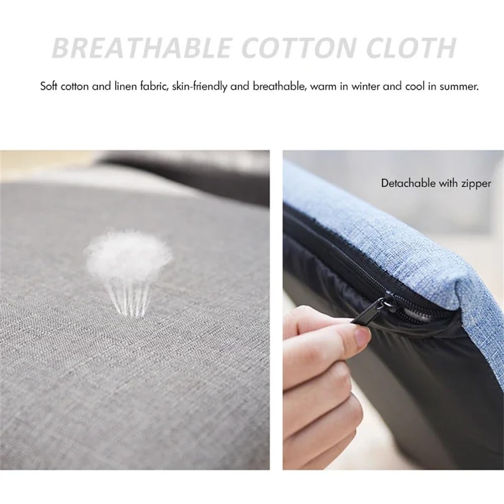 Sedia da pavimento regolabile Garvee con 6 posizioni, imbottita, pieghevole, in lino traspirante, fodera rimovibile per meditazione e gioco, comoda, moderna