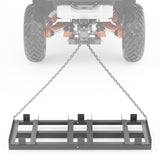 Garvee Rastrello Trainabile 4FT per ATV, Trattore & UTV, Acciaio Robusto, Regolabile, Giardini, Prati e Strade, Nero, 8FT - Gray | 48*20 Feet