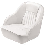 Garvee 56x55x49.5 cm Sedile Avvolgente per Barca – Seduta Pilota in Ecopelle Nautica ad Alta Densità – Resistente UV per Motoscafi e Gommoni - Tutto in bianco
