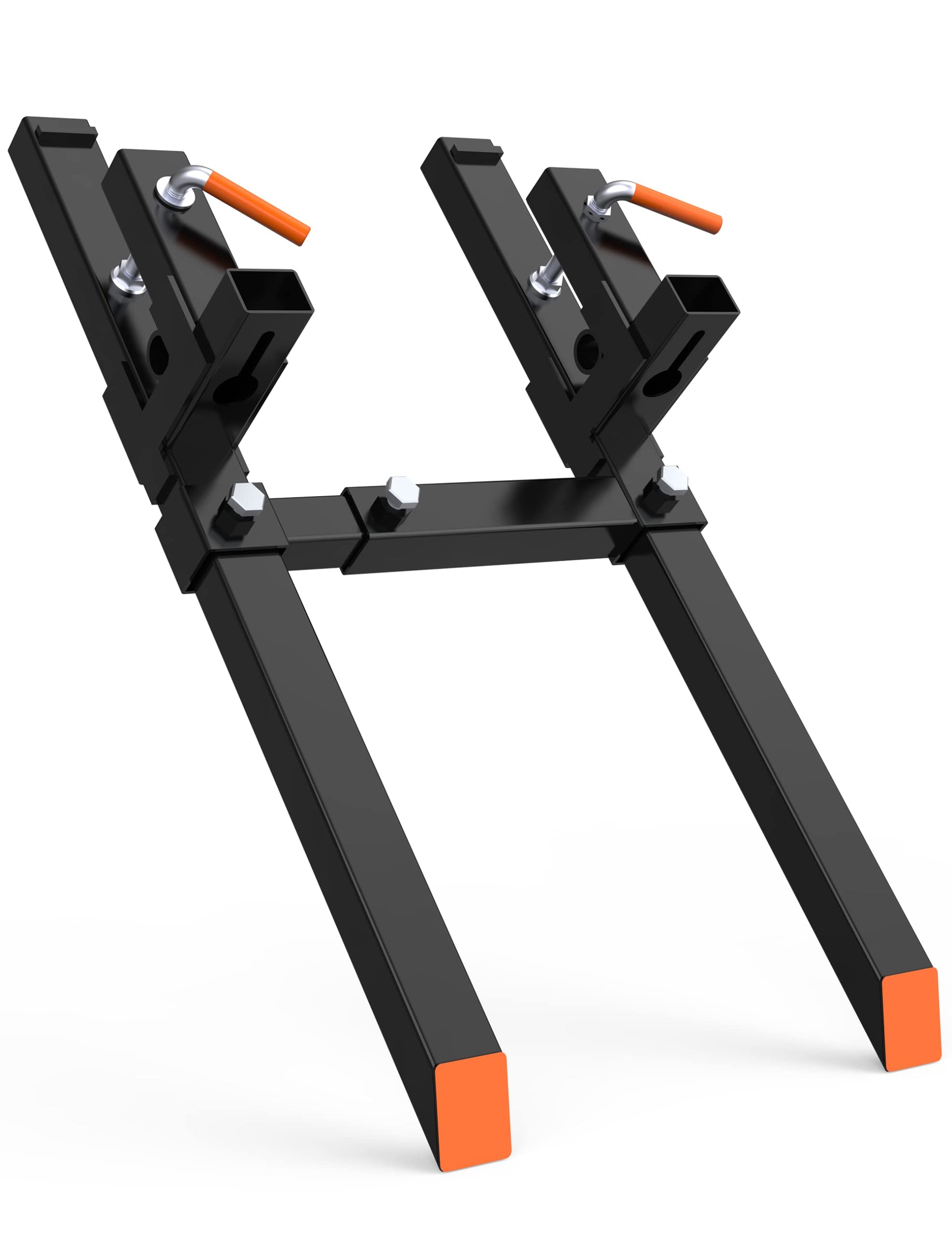 Forche per pallet Garvee da 43" con capacità di carico di 2000 libbre, barra stabilizzatrice regolabile in acciaio robusto per benna per trattore, agricoltura