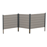Garvee Recinzione da Giardino 3 Pannelli in Acciaio Pesante Antiruggine per Patio e Orto 270 x 120 cm Nero
