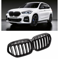 Griglia anteriore Garvee Auto con doppi montanti per X1 F48 F49 2020-2022, plastica ABS, nera, paraurti anteriore, resistente alle intemperie, raffreddamento migliorato