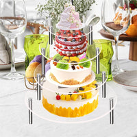 Alzata per Torte Garvee Trasparente 20,3 cm con Gambe Metalliche - Resistente al Calore e Riutilizzabile Torte e Antipasti 115x20x30 cm