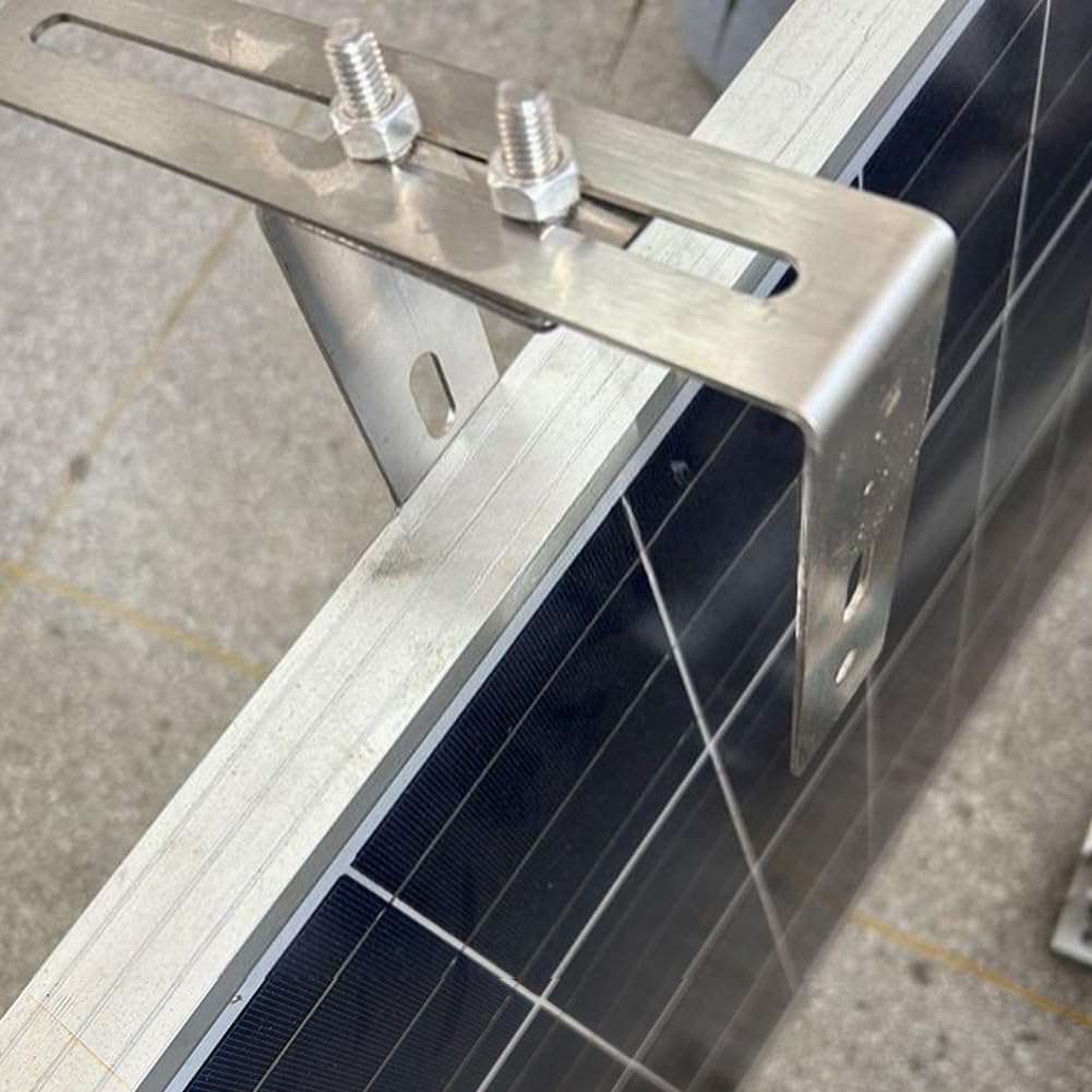 Set di ganci di montaggio Garvee per pannelli solari, acciaio inossidabile, kit per balaustra in PVC e balcone, resistente alle intemperie, facile da installare