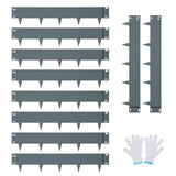 Garvee Bordo Paesaggistico in Acciaio Zincato 10-Pezzi - Resistente alle Intemperie, Flessibile - Giardino, Aiuole, Viali - Design Curvo, Facile Installazione - 39*6.15Inch 10-Pack Dark Gray