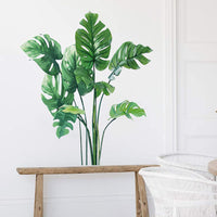 Adesivi murali Garvee Tropical Plants 30 x 90 cm in vinile verde decorativo per soggiorno, camera da letto, cucina, bagno