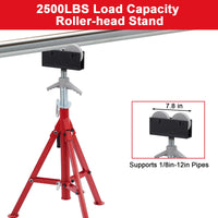 Supporto regolabile per tubi in acciaio Garvee - Altezze 28-52 pollici con ruote, pieghevole per saldatura e tubazioni