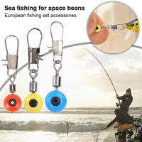 Garvee Kit Accessori Pesca Polivalenti - Emerillons, Perle, Clips - Metallo Elettrolitico Resistente Corrosione - Acqua Dolce e Salata - 100 Pezzi Trasparente