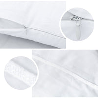 Set di federe Garvee da 4 pezzi in 100% cotone egiziano, chiusura con cerniera, ipoallergenico, matrimoniale, traspirante, resistente, per camera da letto
