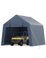 Garvee Capanno da Esterno 3x3m Rimessa Portatile con Porta a Zipper Ventilata e Finestre Tela Impermeabile Resistente Struttura in Acciaio Zincato Uso per Moto e Attrezzi da Giardino