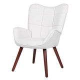 Garvee Sedie da Pranzo Moderne Imbottite Stile Mid Century con Schienale Alto e Seduta Profonda, Tessuto Resistente, Stabile e Sicura, Facile Montaggio, Cucina e Sala da Pranzo - White