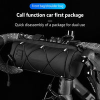 Borsa da manubrio per bicicletta Garvee nera multifunzionale impermeabile da 2,5 l per bici da strada e mountain bike