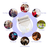 Garvee Kalimba a forma di orso arcobaleno, 17 tasti, materiale in legno risonante, portatile, colorato, per gli amanti della musica