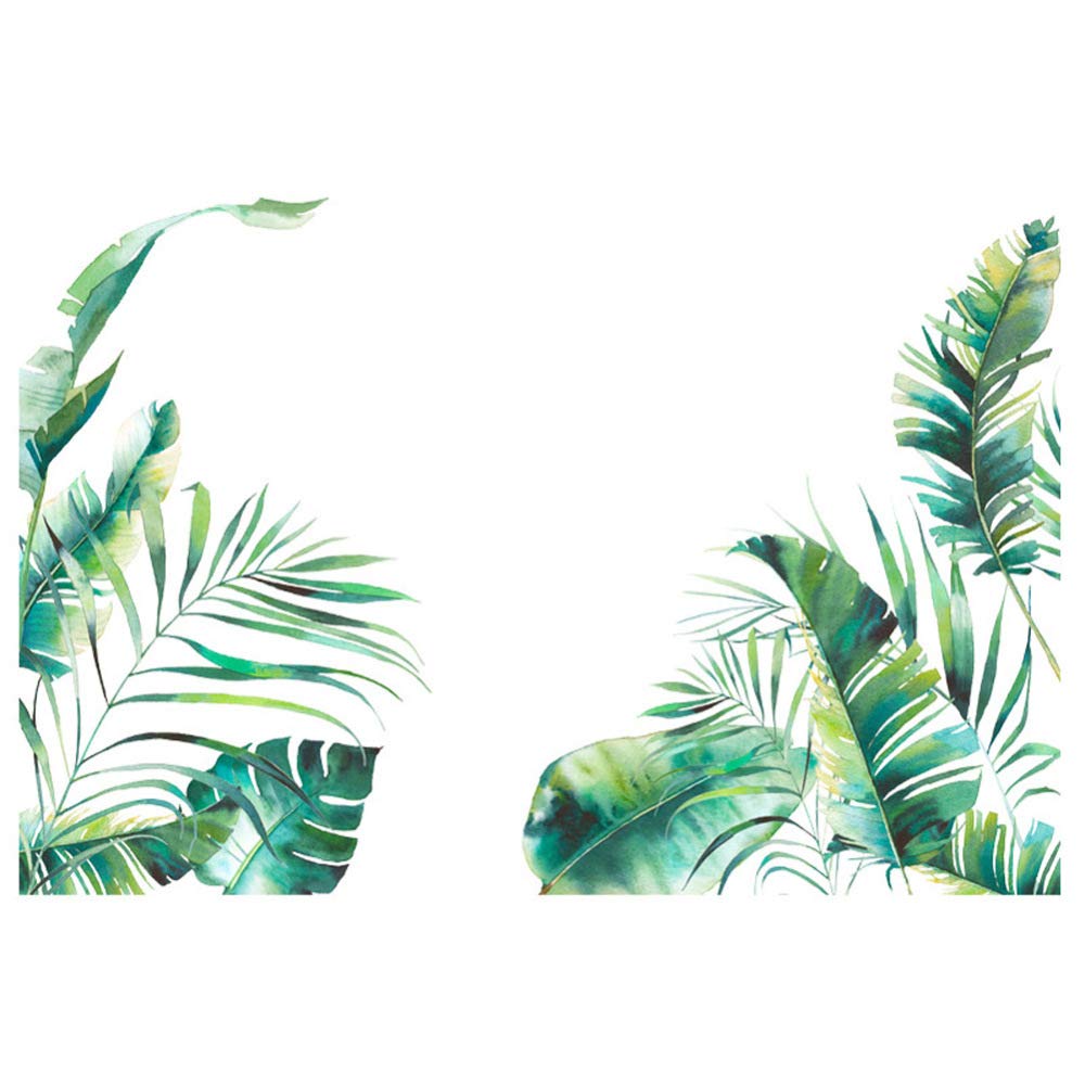 Adesivi murali Garvee Green Plant Foglie tropicali PVC autoadesivo per soggiorno Ufficio 30x90cm Design moderno