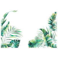 Adesivi murali Garvee Green Plant Foglie tropicali PVC autoadesivo per soggiorno Ufficio 30x90cm Design moderno