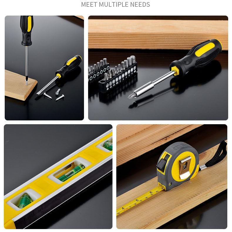 Set Utensili Manuali 108 Pezzi per Festa del Papà: Chiavi a Bussola, Cacciaviti in Acciaio Robusto con Custodia Trasporto