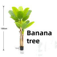 Pianta di banana artificiale Garvee da 6,2 piedi con foglie in PEVA e rami regolabili per decorazioni per la casa e l'ufficio, vaso di plastica, facile da pulire, verde