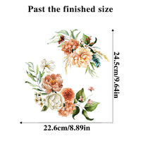 Adesivo da parete Garvee per WC MT23023 Motivo floreale verde Design moderno 20x30 cm Decorazione bagno autoadesiva impermeabile