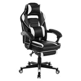 Sedia da ufficio ergonomica Garvee grande e alta con poggiapiedi per ufficio e gaming 51,1x48 cm in pelle PU nera - black