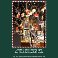 Garvee 6PCS Decorazioni Natalizie LED Fiocco di Neve e Pentagramma, Luci a Stringa, 6 Dimensioni, Materiale PS, per Albero di Natale e Feste