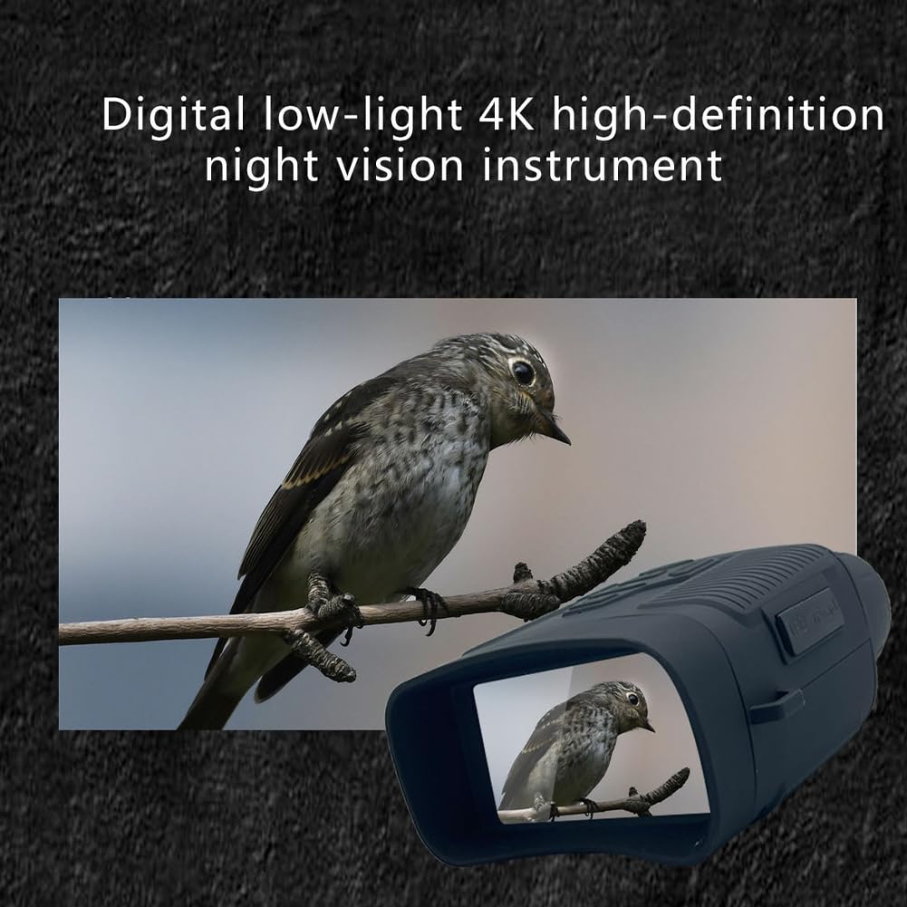 Occhiali per la visione notturna Garvee con risoluzione 4K da 36 MP, doppio uso per caccia, campeggio, viaggi, neri