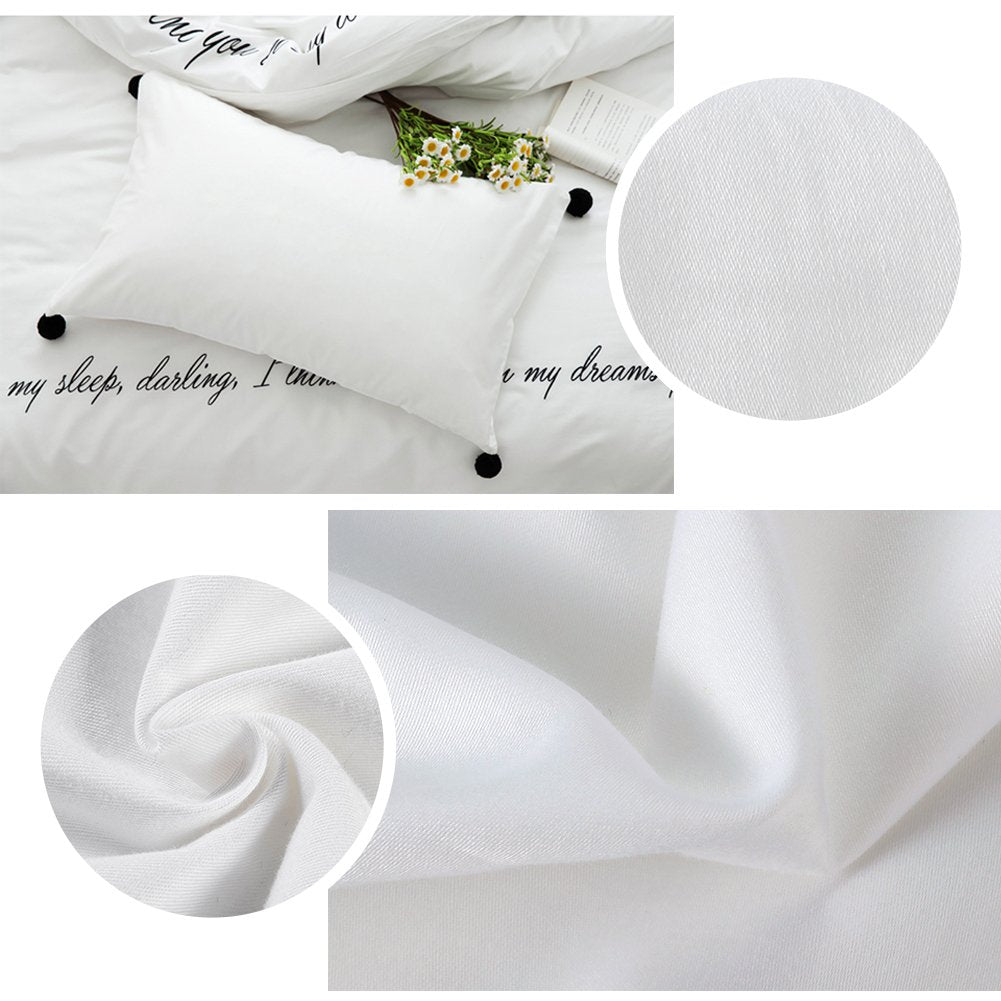 Set di federe Garvee da 4 pezzi in 100% cotone egiziano, chiusura con cerniera, ipoallergenico, matrimoniale, traspirante, resistente, per camera da letto