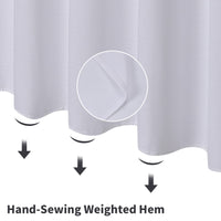 GARVEE Tenda da doccia bianca pesante 183x183 cm in poliestere impermeabile per doccia, vasca da bagno e bagno