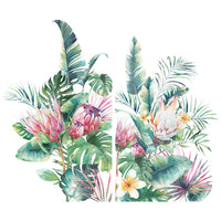 Adesivi murali autoadesivi Garvee 2 pezzi con foglie tropicali per camera da letto e soggiorno, 30 x 90 cm, carta da parati decorativa