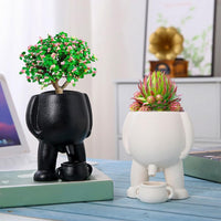 Garvee Blumentopf Mit Abflusslöchern Teekannen-Design Keramik Für Innen & Außen Büro & Garten Mehrfarbig