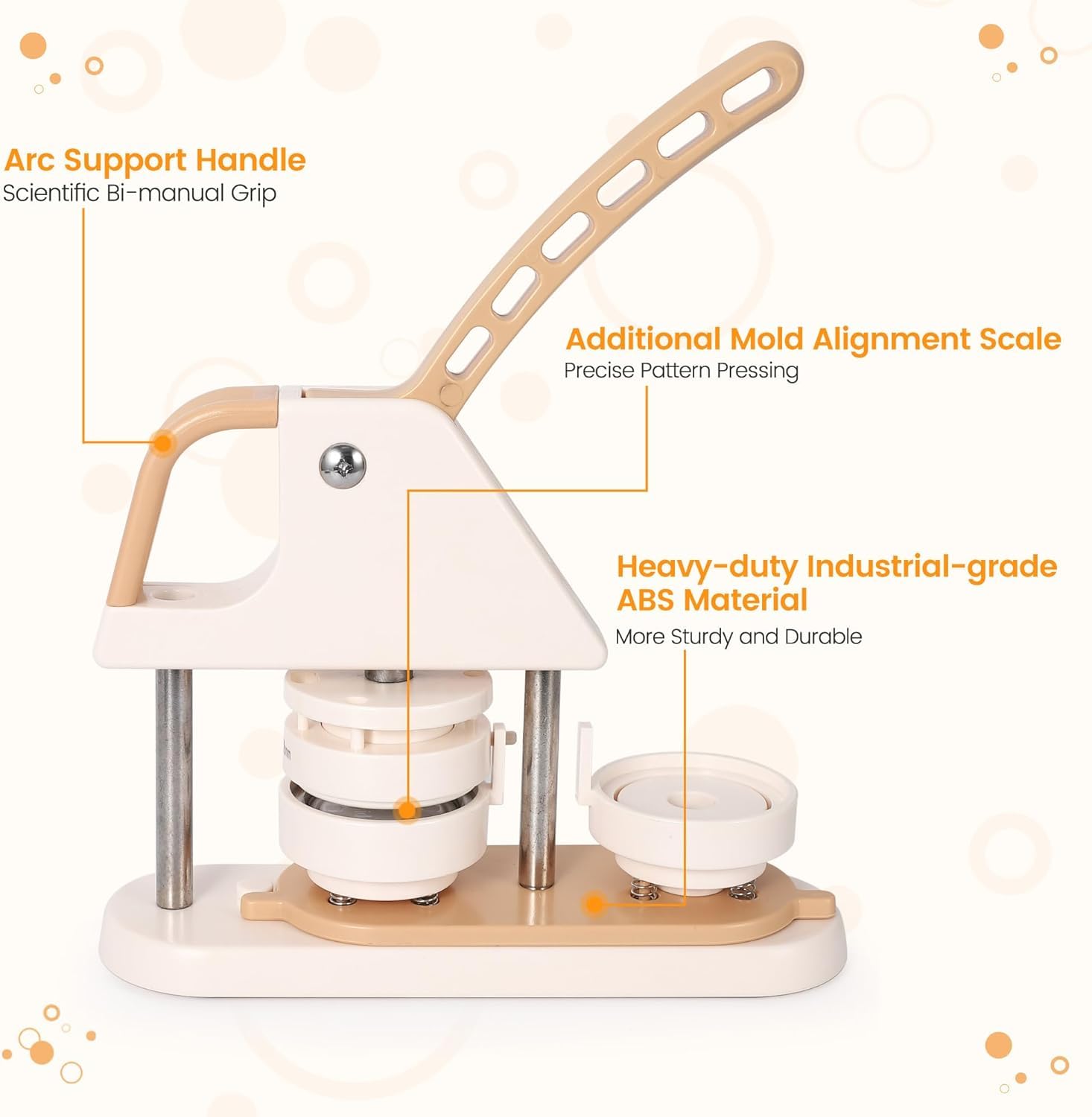 Garvee Button Maker 58mm – Materiale ABS, macchina per badge fai da te per bambini, scuola e progetti creativi