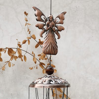 Garvee Windspiel con Angeli Rosé Aluminium & Messing, Design Unico per Interni ed Esterni, 90cm, Elegante Decorazione