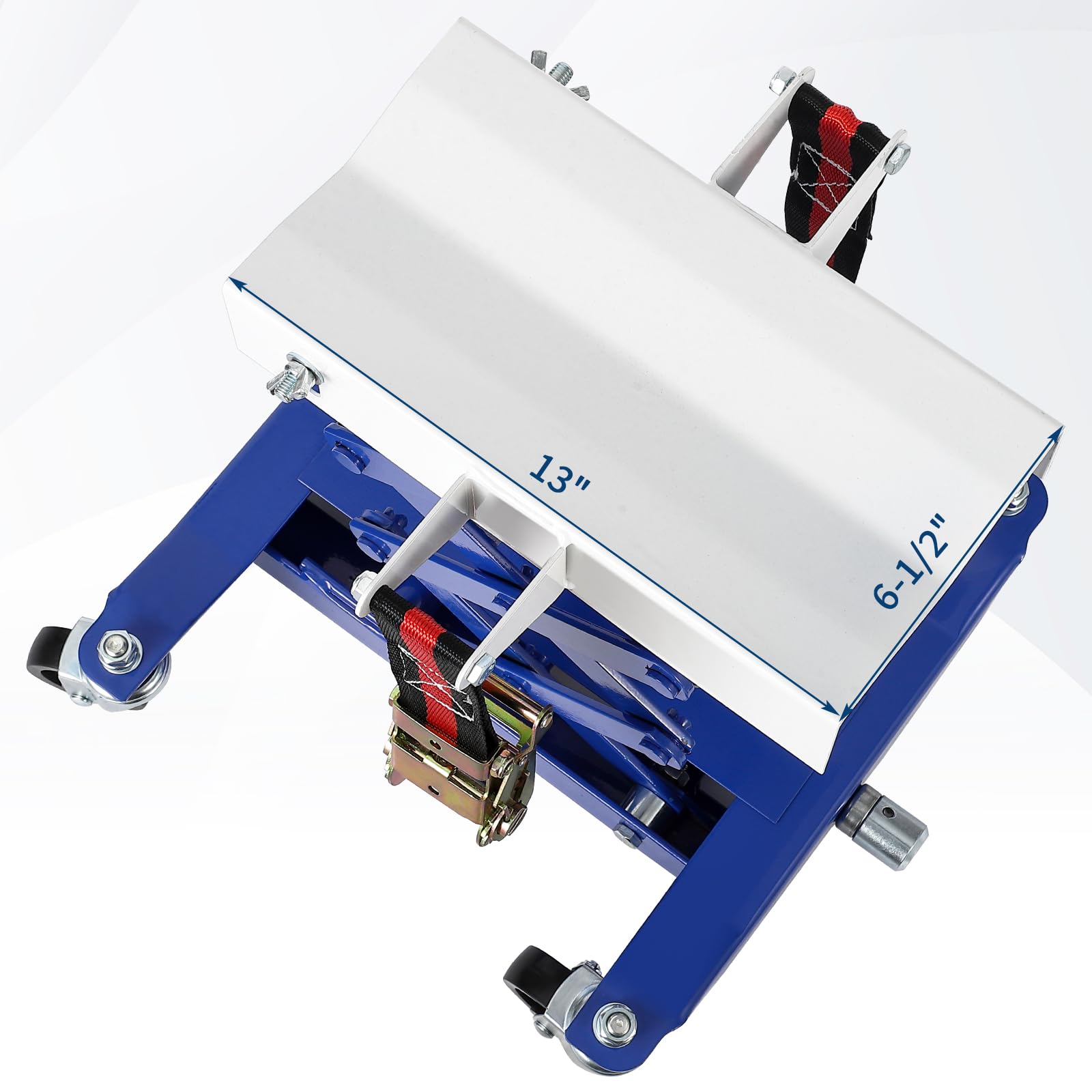 Cric idraulico a basso profilo da 450 libbre, corsa da 7 a 23 pollici, blu