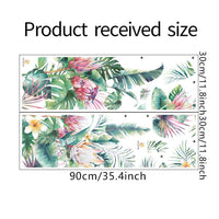 Adesivi murali autoadesivi Garvee 2 pezzi con foglie tropicali per camera da letto e soggiorno, 30 x 90 cm, carta da parati decorativa