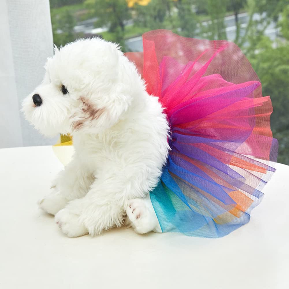 Garvee Gonna Tutu per Animali Fucsia Sottile in Mesh Morbido per Cani e Gatti, Festa e Quotidiano, Taglie Multiple