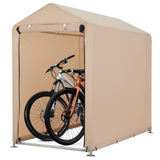 Garvee Capanno per Biciclette Resistente Copertura Impermeabile Struttura in Metallo Facile Montaggio per Esterni - Cachi chiaro