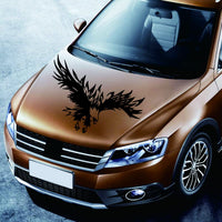 Adesivo per auto Garvee Flying Wings Eagle in vinile 50x30 cm per SUV e fuoristrada, nero