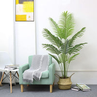 Palma artificiale Garvee da 6 piedi con foglie realistiche, flessibile e facile da curare per casa e ufficio, set e PE, base stabile, verde