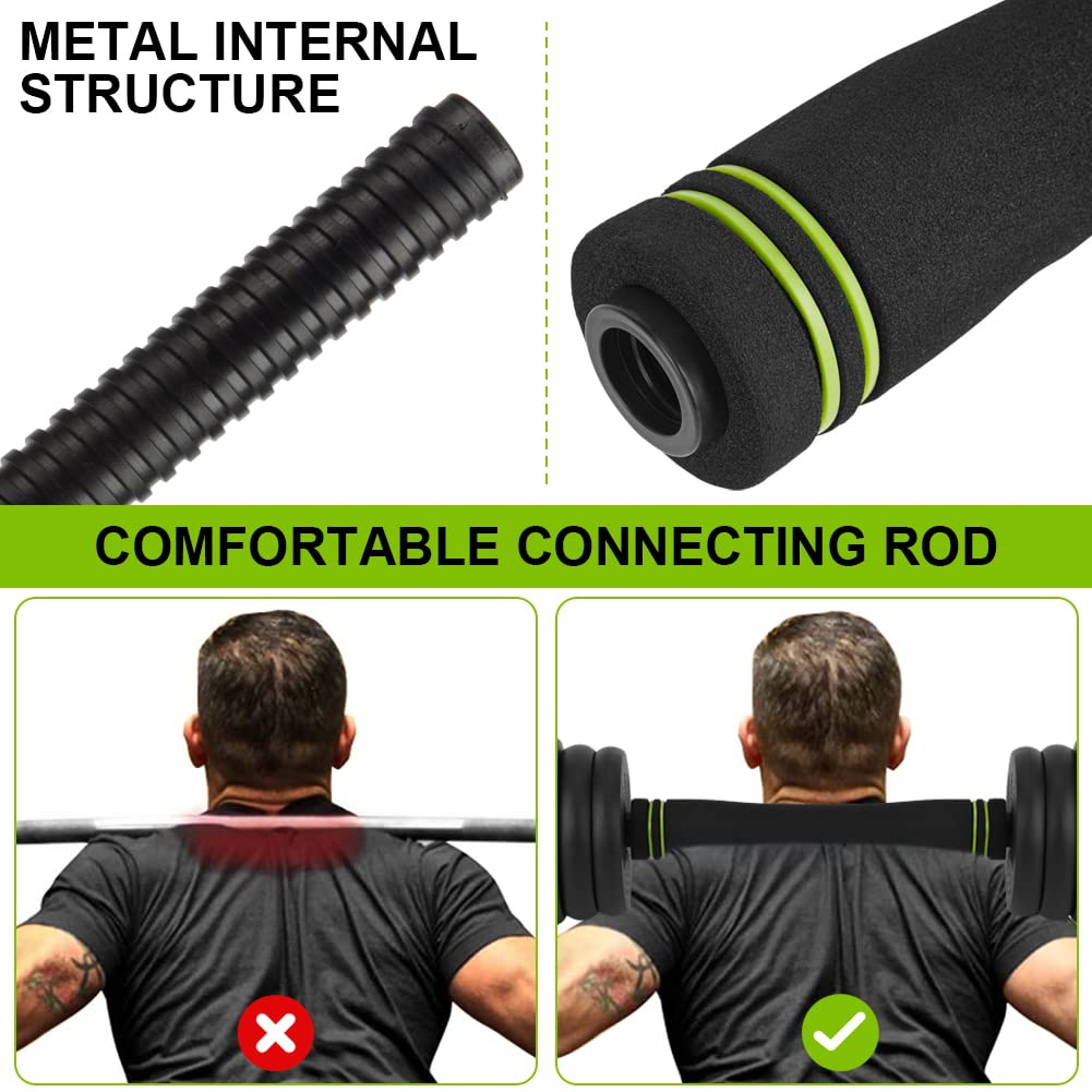 Garvee Manubri regolabili 4 in 1 set con bilanciere, kettlebell, maniglie per flessioni, materiale ABS, antiscivolo, 5-21 libbre, per allenamenti a casa