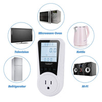 Misuratore Consumo Energetico Garvee LCD 3680W per Festa del Papà - Protezione Sovraccarico, Compatto, Display Illuminato