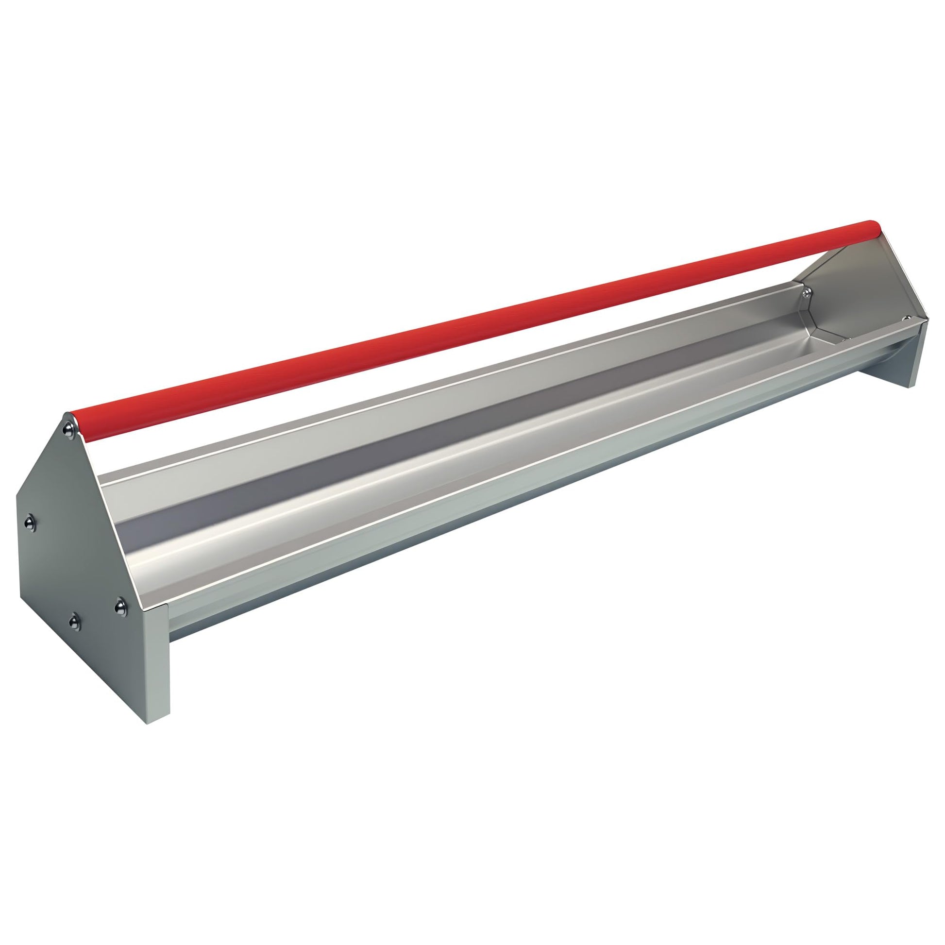 Mangiatoia per polli Garvee da 45 pollici, contenitore per mangime in acciaio zincato, grande, barra trasversale girevole, antiruggine, con scarico per polli e anatre all'aperto