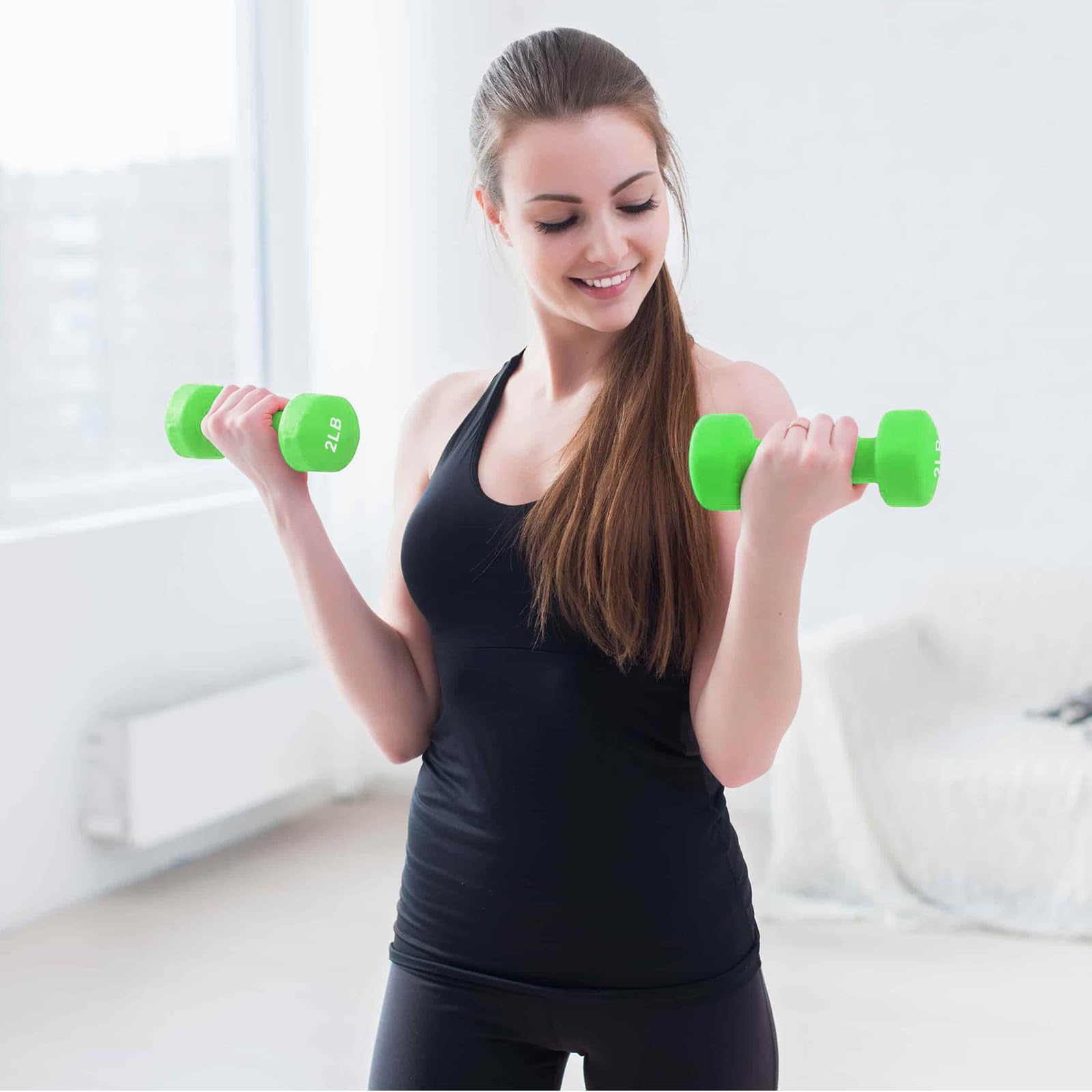 Set Manubri Neoprene Garvee 1-3 Libbre Antiscivolo PVC - Regalo Perfetto Festa del Papà per Palestra Domestica, Design Esagonale Multicolore