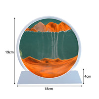 Quadro 3D con sabbia Garvee, 7 pollici, materiale nero, arredamento per ufficio e casa, rilassante decorazione per scrivania