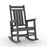 Sedie a dondolo Garvee HDPE resistente alle intemperie con scala alta, extra large, robusto, 89 x 64.5 x 106.4 cm, bianco per patio e giardino