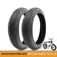 Pneumatico Garvee Fat Bike 26x4.0 antiforatura, battistrada largo, antiscivolo, pieghevole, per mountain bike, neve, equitazione, spiaggia, nero