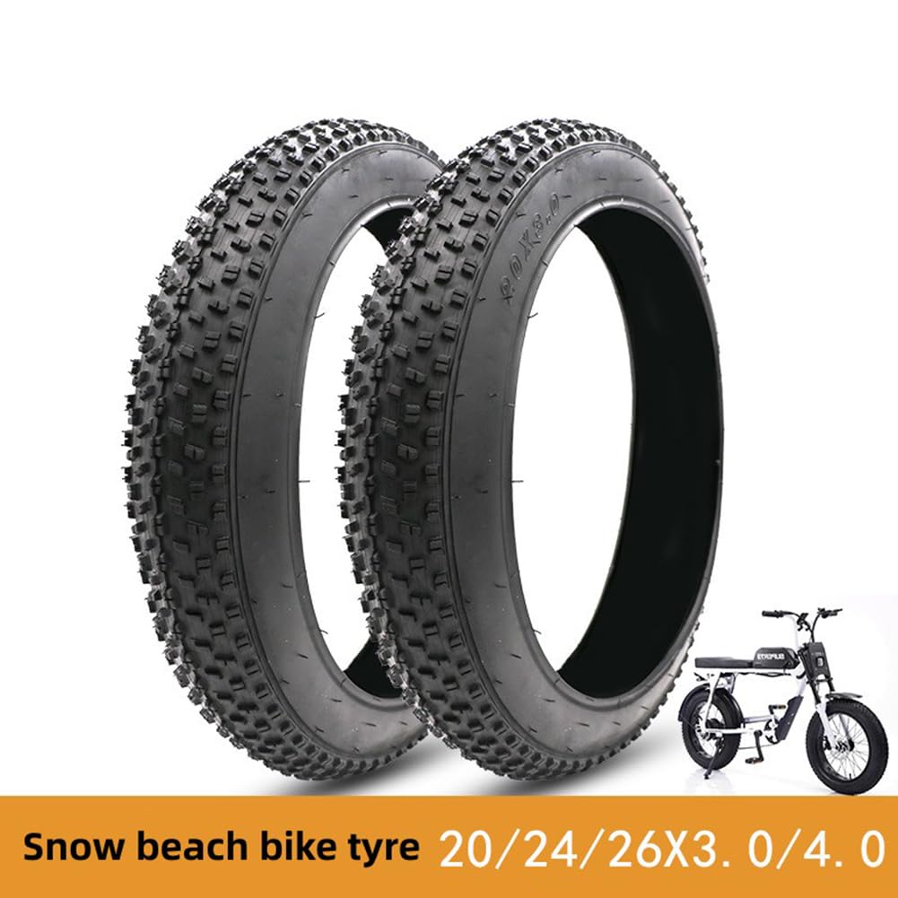Pneumatico Garvee Fat Bike 20x4.0, antiforatura, allargabile, per bici da spiaggia, antiscivolo, pieghevole, set di ricambio