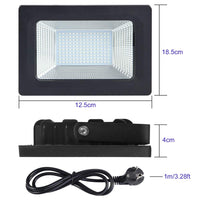 Garvee 2 x Foco LED Blacklight UV 30W, impermeabile IP66, 150 LED luce nera per feste, bar, decorazioni di Halloween, illuminazione fluorescente