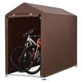 Garvee Capanno Per Biciclette Resistente Durevole Compatto Per Esterni E Garage - Marrone scuro