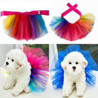 Vestito per cani Garvee Colorful Tutu, in rete, traspirante, morbido, confortevole, per cani di piccola, media e grande taglia, per feste, multicolore, varie taglie