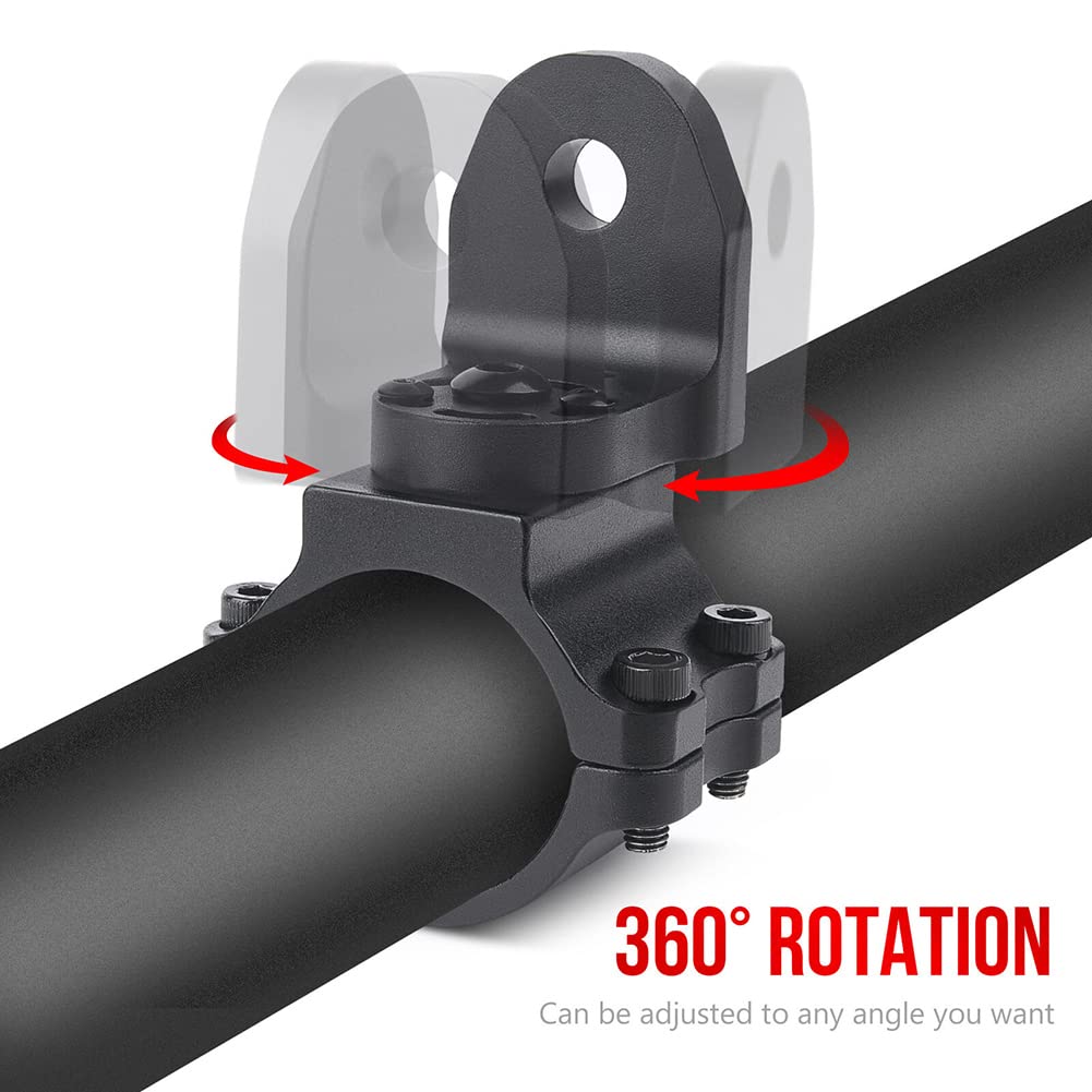 Supporto per bandiera Garvee UTV regolabile a 360° per stabilizzatori UTV da 1,75-2 pollici, montaggio a pavimento in alluminio nero
